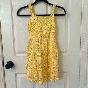 Speechless Kids Yellow Lace Dress